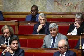 Session of no-confidence votes at the National Assembly - Paris