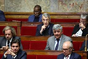 Session of no-confidence votes at the National Assembly - Paris