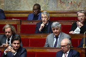 Session of no-confidence votes at the National Assembly - Paris