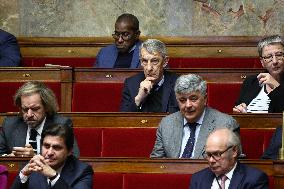 Session of no-confidence votes at the National Assembly - Paris