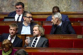 Session of no-confidence votes at the National Assembly - Paris