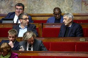 Session of no-confidence votes at the National Assembly - Paris