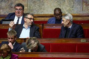 Session of no-confidence votes at the National Assembly - Paris