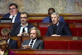 Session of no-confidence votes at the National Assembly - Paris