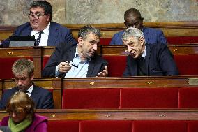 Session of no-confidence votes at the National Assembly - Paris