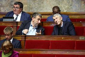 Session of no-confidence votes at the National Assembly - Paris