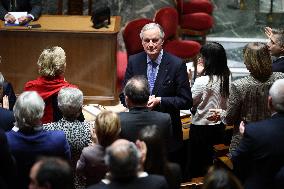 Session of no-confidence votes at the National Assembly - Paris