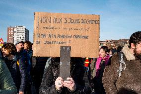 Nationwide Civil Service Strike in France - Toulouse