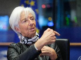 Christine Lagarde At A Meeting of ECON - Brussels