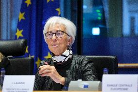 Christine Lagarde At A Meeting of ECON - Brussels