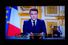 French President Emmanuel Macron Gives Speech After Michel Barnier's Resignation - Paris