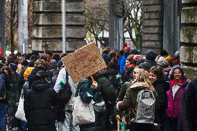 Protest In Paris Against Financial Bill For 2025