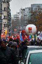 Protest In Paris Against Financial Bill For 2025