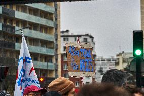 Protest In Paris Against Financial Bill For 2025