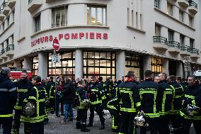 Firefighters Demonstrate In Lyon