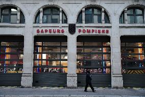 Firefighters Demonstrate In Lyon