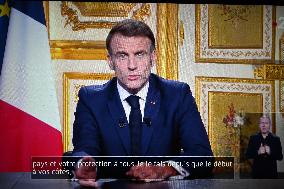 Macron Addresses Nation After Government Collapse - Paris