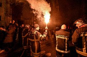 Firefighters On Strike - Lyon