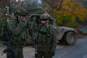 Israeli Soldiers Patrol On Lebanon Border