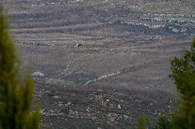 Israeli Soldiers Patrol On Lebanon Border