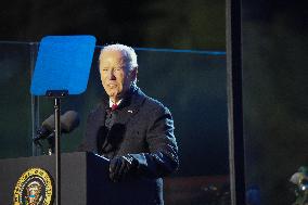 President Biden Lights The National Christmas Tree