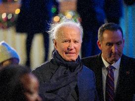 President Biden Lights The National Christmas Tree