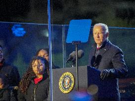 President Biden Lights The National Christmas Tree