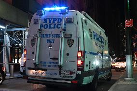 NYPD Crime Scene Unit At Scene Of Fatal Stabbing In New York City’s Financial District Which Killed 17-year-old Boy And Injured