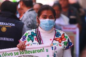 Relatives Of The 43 Missing At The National Palace - Mexico City