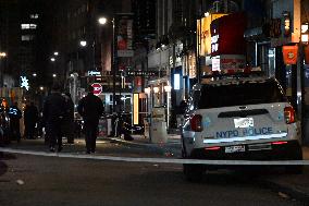 One Teenage Boy Dead And One Man Injured After They Were Stabbed On John Street In The Financial District Of Manhattan New York