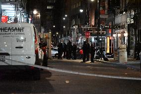 One Teenage Boy Dead And One Man Injured After They Were Stabbed On John Street In The Financial District Of Manhattan New York