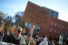 Protest Against Cuts In Public Services And Modifications Of Work For Public Servants In Toulouse