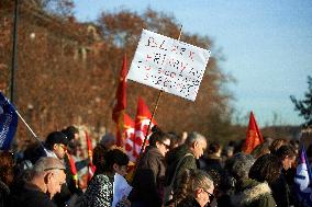 Protest Against Cuts In Public Services And Modifications Of Work For Public Servants In Toulouse