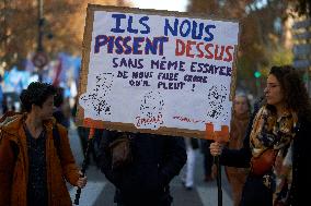 Protest Against Cuts In Public Services And Modifications Of Work For Public Servants In Toulouse