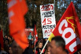 Protest Against Cuts In Public Services And Modifications Of Work For Public Servants In Toulouse