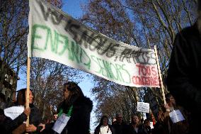 Protest Against Cuts In Public Services And Modifications Of Work For Public Servants In Toulouse