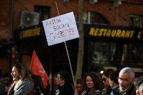 Protest Against Cuts In Public Services And Modifications Of Work For Public Servants In Toulouse