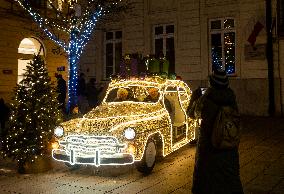 Christmas Iluminations In Warsaw