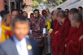 Bhutanese King Jigme Khesar Namgyel Wangchuk Visits Swayambhunath Stupa In Stopover Visit