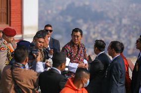 Bhutanese King Jigme Khesar Namgyel Wangchuk Visits Swayambhunath Stupa In Stopover Visit