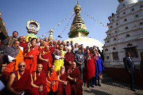 Bhutanese King Jigme Khesar Namgyel Wangchuk Visits Swayambhunath Stupa In Stopover Visit