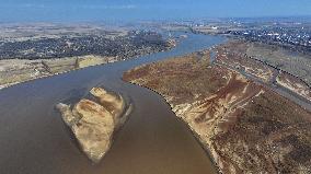 A View Of The Yellow River In Shizuishan - China