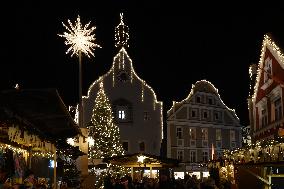 Annual Fairytale Bavarian Christmas Illumination And Christmas Markets In Abensberg