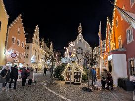 Annual Fairytale Bavarian Christmas Illumination And Christmas Markets In Abensberg