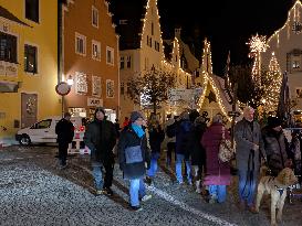 Annual Fairytale Bavarian Christmas Illumination And Christmas Markets In Abensberg