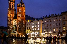 Christmas Decoration In Krakow, Poland