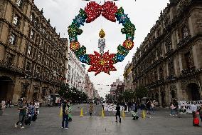 Palestinian Activists And Supporters Demonstrate Against The Genocide In Gaza At The Zócalo In Mexico City