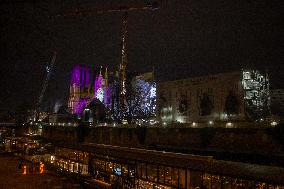 Preparations For The Reopening Ceremonies Of Notre Dame Cathedral In Paris