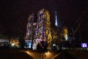 Preparations For The Reopening Ceremonies Of Notre Dame Cathedral In Paris