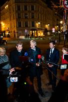 LR Leaders Leave The Elysee Palace - Paris